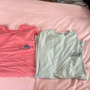 Two salt life shirts. Both small and good condition